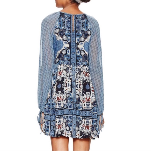 NWT Free People Oksana Long-Sleeve Mini Dress - Picture 3 of 6